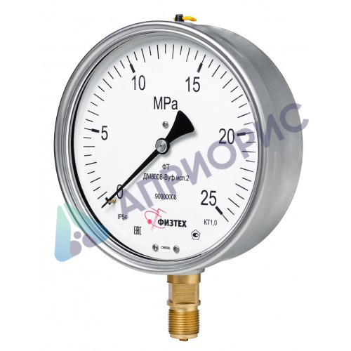 Поверка манометров, вакуумметров, мановакуумметров показывающих виброустойчивых ДМ8008-ВУф, ДВ8008-ВУф, ДА8008-ВУф