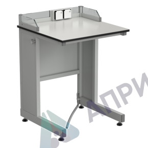 Стол ученический с бортиком и розетками 600х600х840, раб. поверхность - LABGRADE