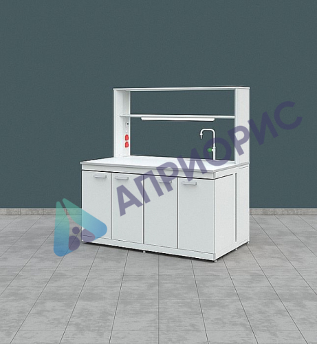 СТОЛ ЛАБОРАТОРНЫЙ ХИМИЧЕСКИЙ (С ТЕХ. ПРИСТАВКОЙ)