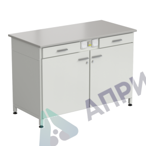 Стол-тумба с электрикой (2 ящика + двери) 1200x600x850 мм, раб. поверхность - DURCON