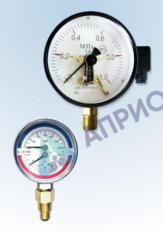 Поверка манометров с термометром, сигнализирующих, вакуумметров, мановакуумметров сигнализирующих ДМ 05, ДМТ 05, ДМ Сг 05, ДВ 05, ДА 05, ДА Сг 05