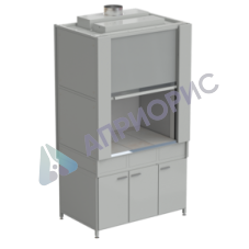 Шкаф вытяжной с коконом из стеклопластика без воды с ВЗБ светильником 1200х820х2240 мм, раб. поверхность - КЕРАМИКА