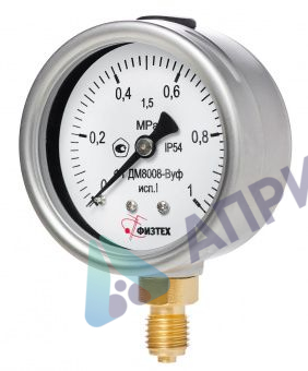 Поверка манометров общетехнических пылевлагозащищенных ДМ8008-ВУф исп 1 ОШ Ск